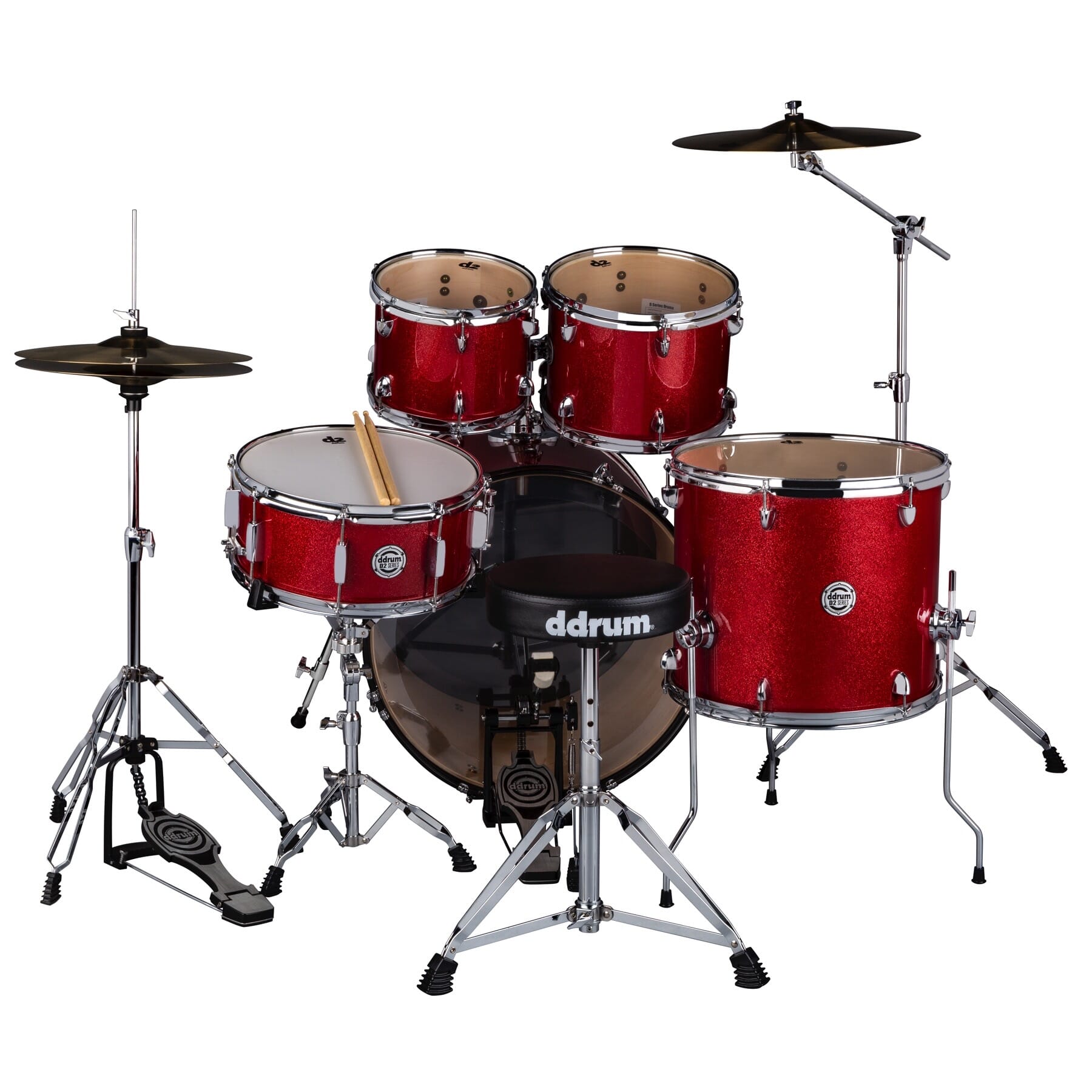 Ddrum D2 Red Sparkle Complete drum set with cymbals Quintana s Music and Indian Jewelry